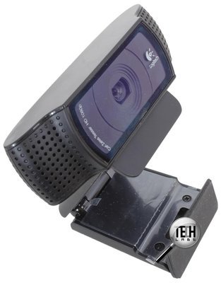 HD веб-камера Logitech C920. Зажим для крепления, вид сверху