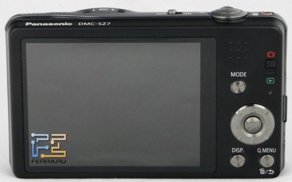 Panasonic Lumix DMC-SZ7, вид сзади