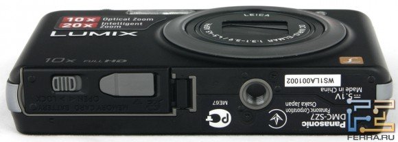 Panasonic Lumix DMC-SZ7, вид снизу