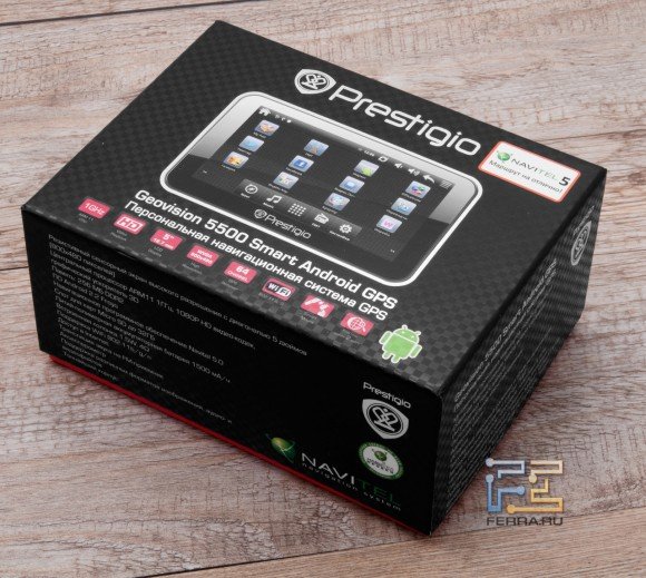 Коробка с Prestigio GeoVision 5500 Smart Android