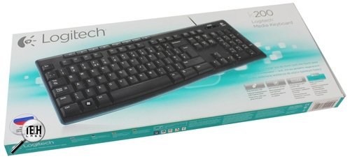Клавиатура Logitech K200. Упаковка
