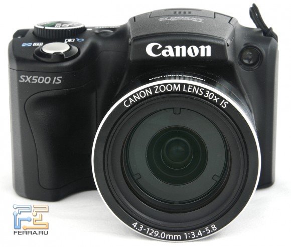 Canon PowerShot SX500 IS, вид спереди