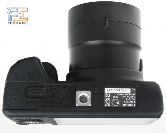 Canon PowerShot SX500 IS, вид снизу