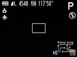 Интерфейс при съемке на Canon PowerShot SX500 IS