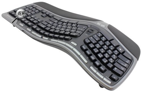 Эргономичная проводная клавиатура Microsoft Natural Ergonomic Keyboard 4000. Вид с тыльной стороны