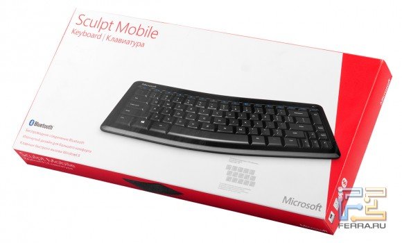 Коробка с Microsoft Sculpt Mobile Keyboard