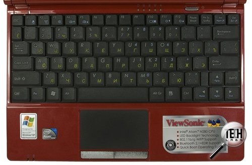 Где на ноутбуке находится кнопка Обзор стильного нетбука ViewSonic VNB101